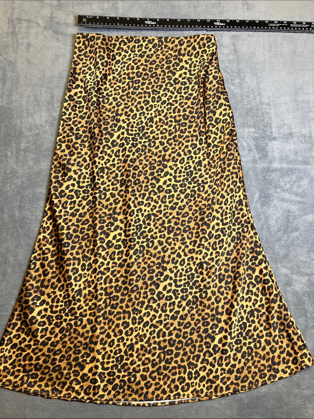 Express Leopard-Print A-Line Skirt - Brown and Black